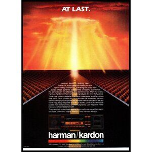1985 Harman Kardon Car Stereo Vintage Print Ad Audiophile Man Cave Wall Art